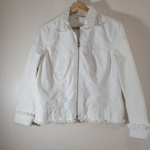Faded Glory Jean Jacket Fringe Edges